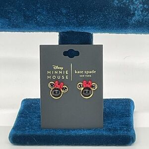 Disney Minnie Mouse Earrings - Red, Black, and Gold